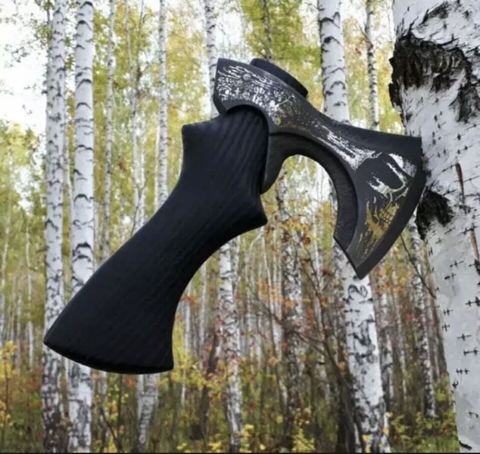 CUSTOM HANDMADE CARBON STEEL VIKING HATCHET TOMAHAWK HUNTING AXE | THROWING AXE