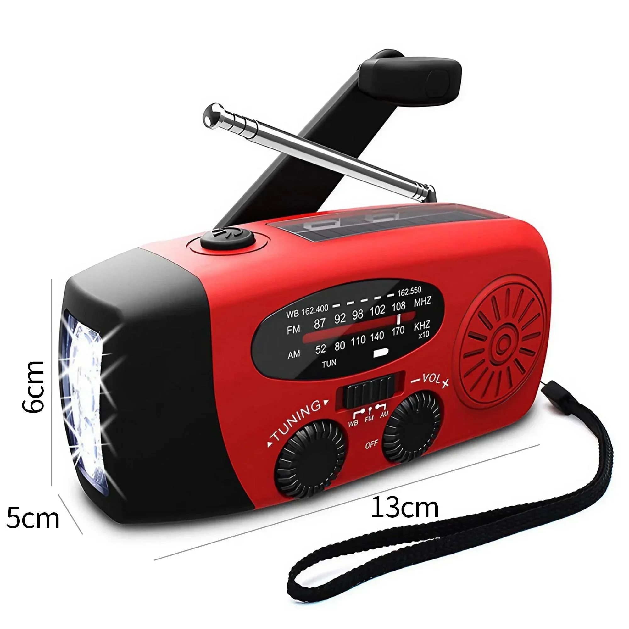 STONEGO Multifunctional Solar & Hand-Crank Emergency Radio Charger
