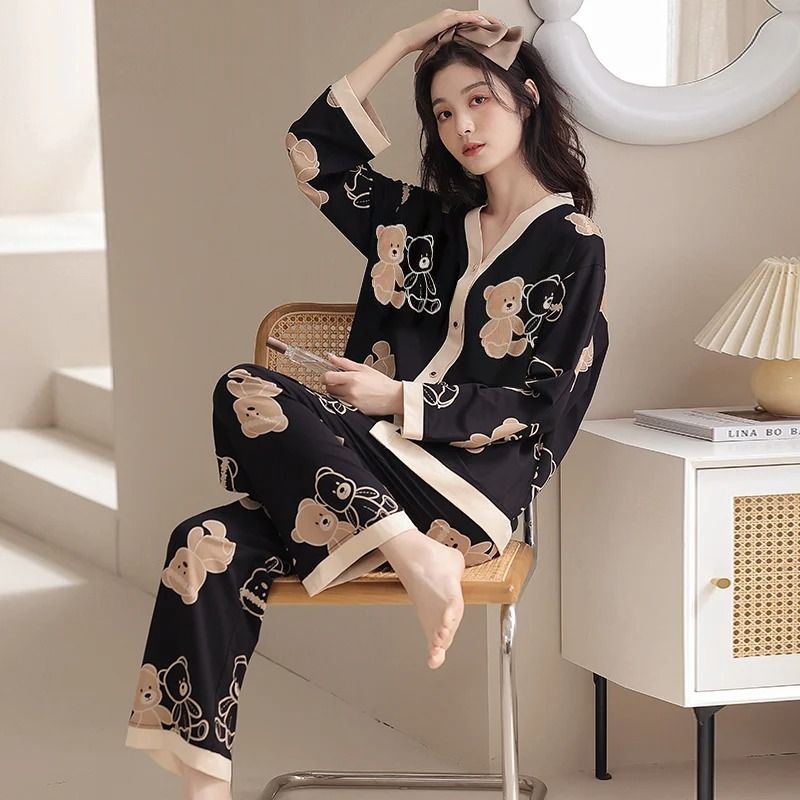 Y2K Cartoon Pajama Set – Fresh Style Spring/Fall Homewear