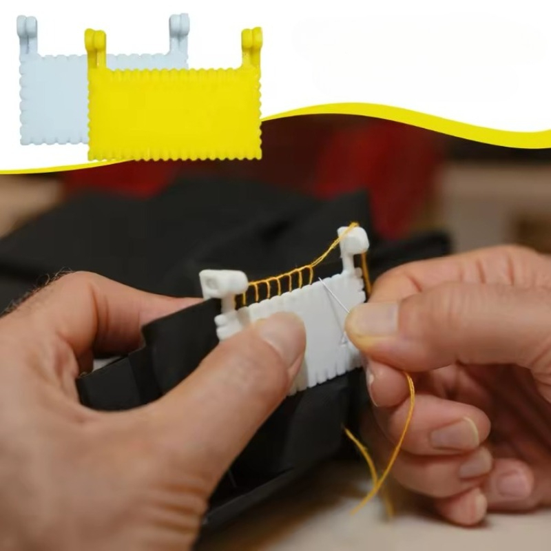 Needle Gauge Portable Measuring Tool, Seam Guide Clip On Sewing Edge Guide for Beginners, Quilting Crafting