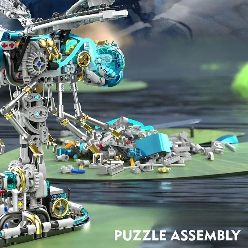 866PCS Mechanical Dragonfly Building Blocks STEM Construction Kit