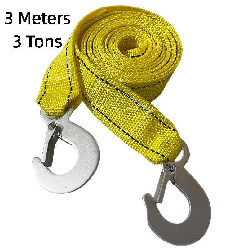 Heavy Duty Car Tow Cable Towing Rope Strap with Forged Hooks, Road Recovery Pull for Car Accessories