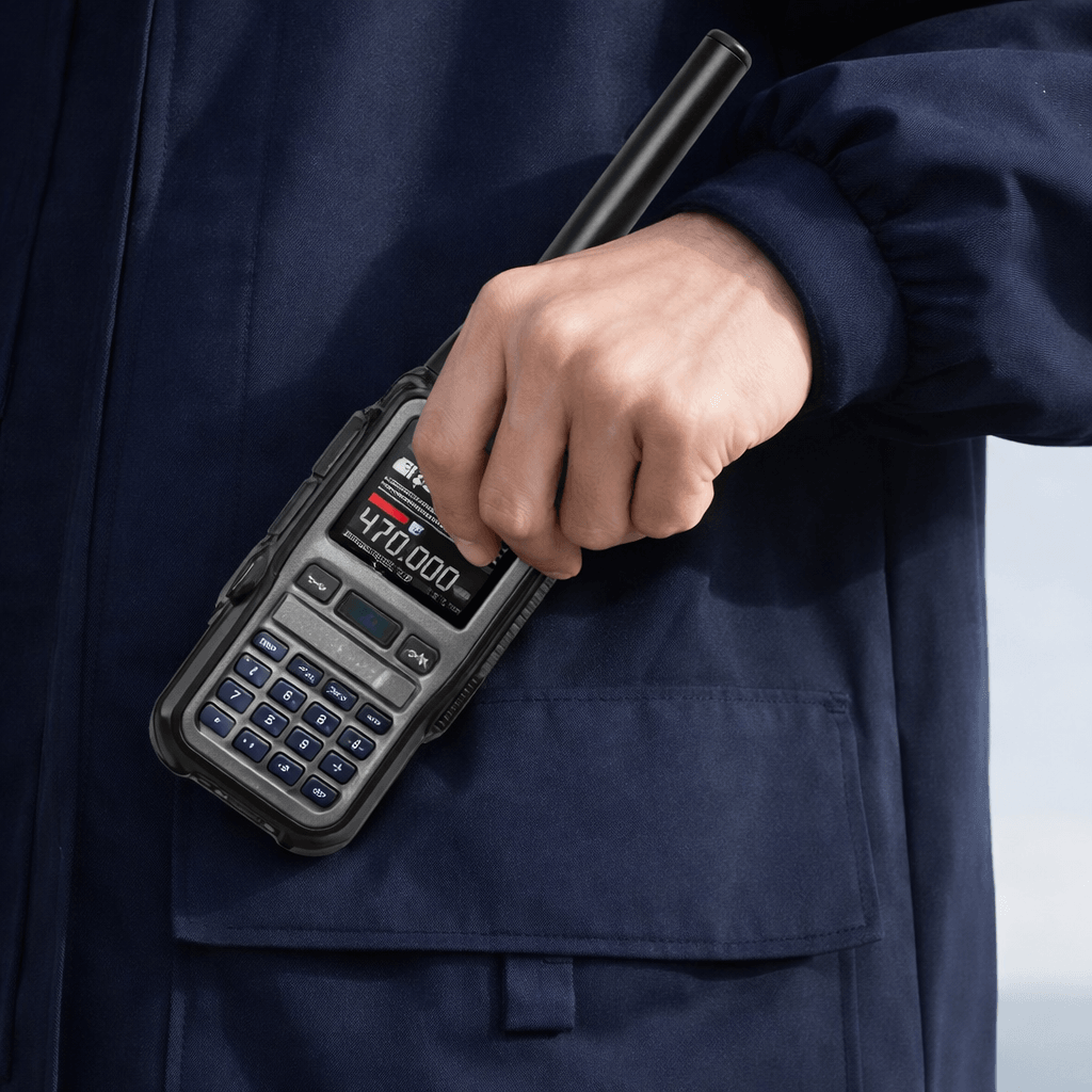 Mini Walkie Talkie Bluetooth Programmable Ham Radio with Dual PTT Long Range Communication