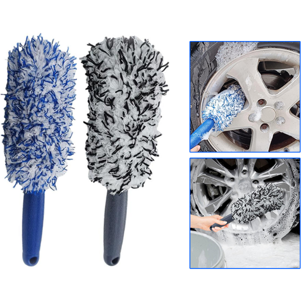 Car Wheel Hub Brush Plush Tire Rim Cleaning Tool for Detailing and Dust Removal