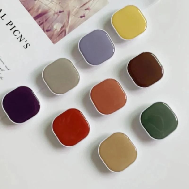 Cute Square Phone Grip & 360° Rotatable Finger Ring Stand