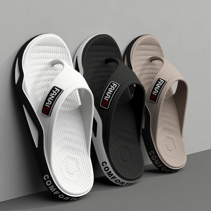 Men's Summer Flip-flops, Casual Outdoor Beach Sandals, Comfortable Fashion Shoes, Trendy Home Flip Flops for Men
