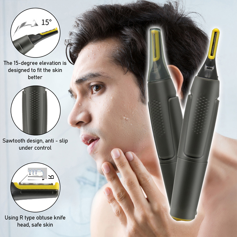 Ultra-Thin Precision Trimmer for Men, Portable Electric Nose & Ear Hair Trimmer, Waterproof, Safe & Clean