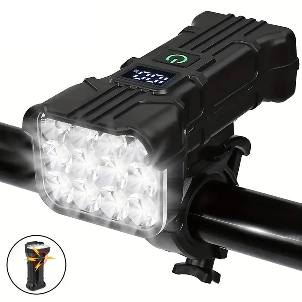 Rechargeable Bicycle Headlight with Horn for Night Riding Safety