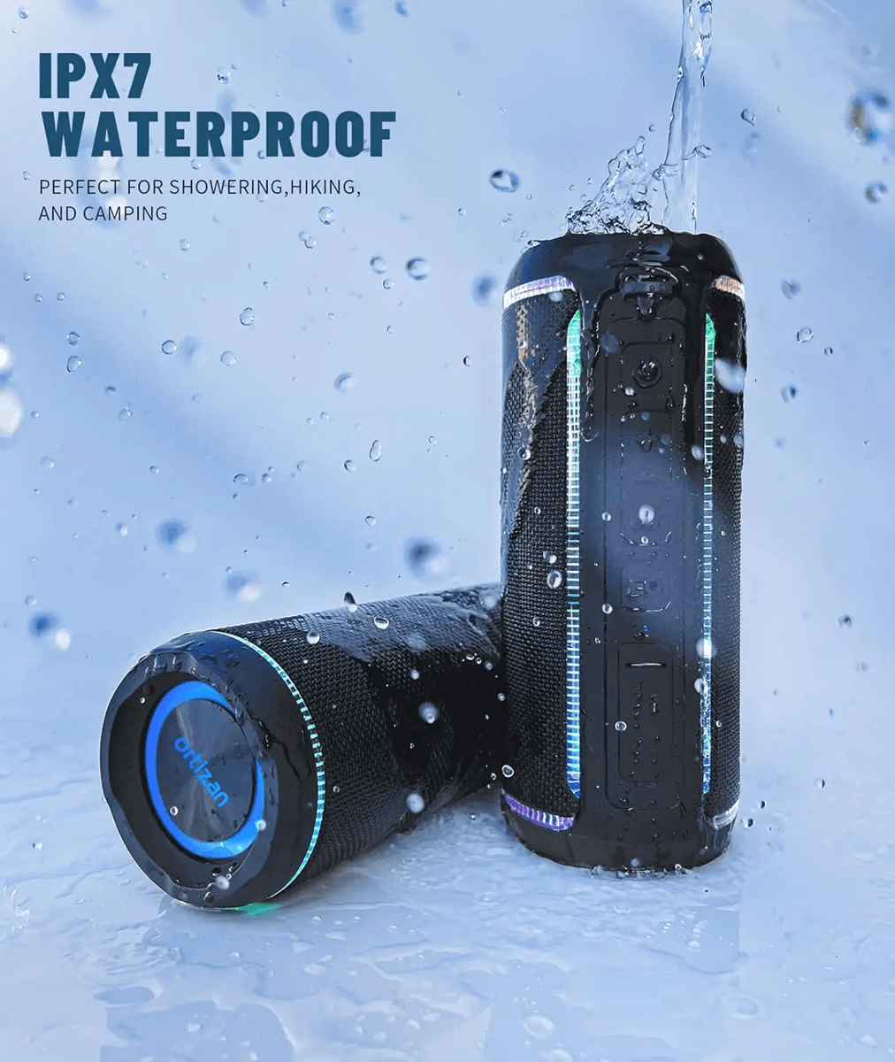 Ortizan X30 Portable Bluetooth Speaker with Bass Boost and Waterproof Design