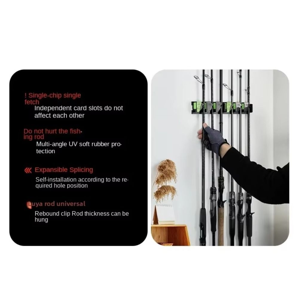 Fishing Gear Bracket Rod Holder Wall Mount Stand Base Tools