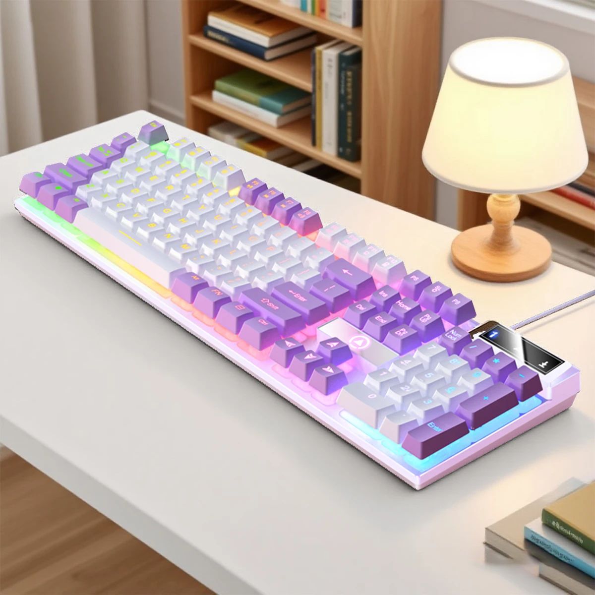 YINDIAO K500 Low Profile Wired Gaming Keyboard with Numpad