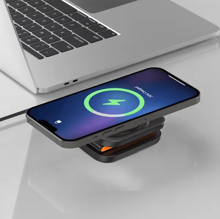 30W 3in1 Foldable Magnetic Wireless Charger Stand for iPhone Apple Watch and AirPods