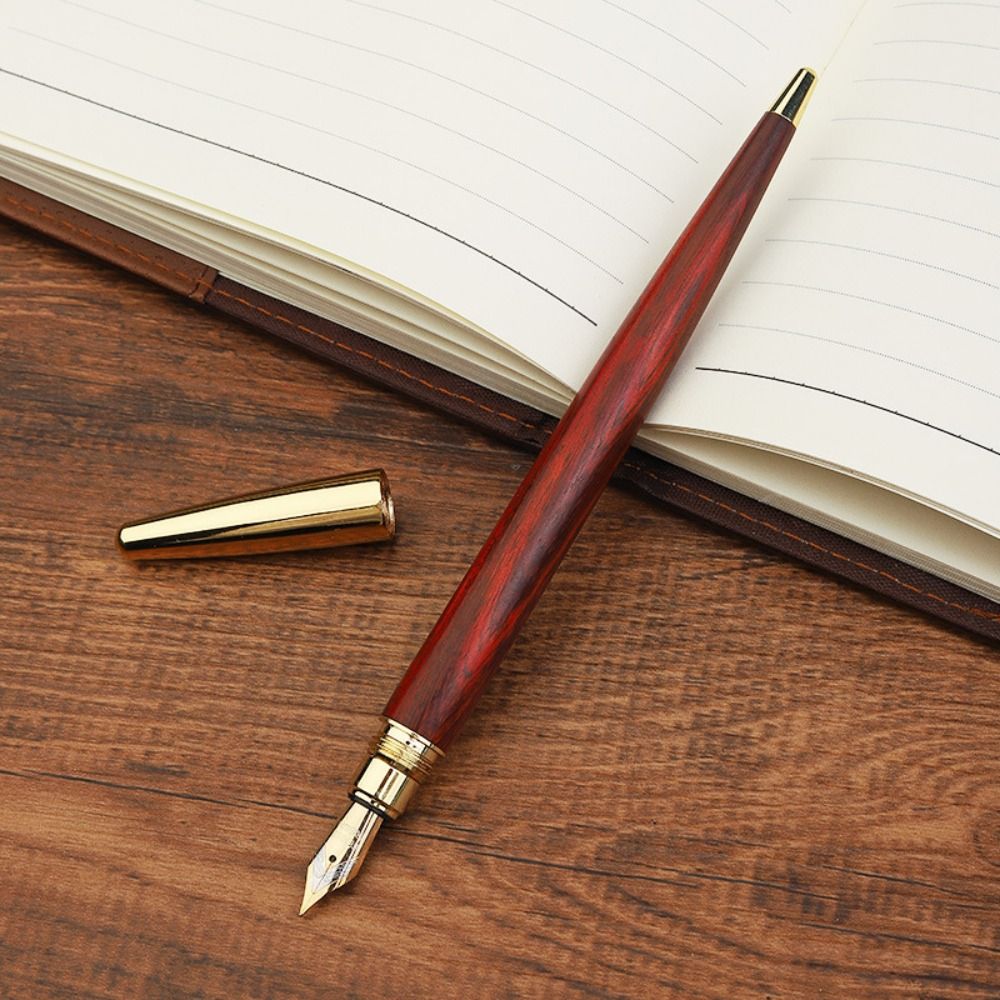 Luxury Wood Fountain Pen Smooth Ink Business Signature Writing Pen