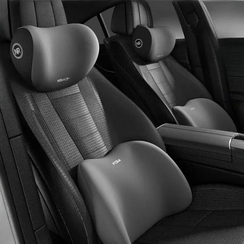 Car Memory Foam Neck Pillow Lumbar Backrest Cushion Car Headrest Cushion