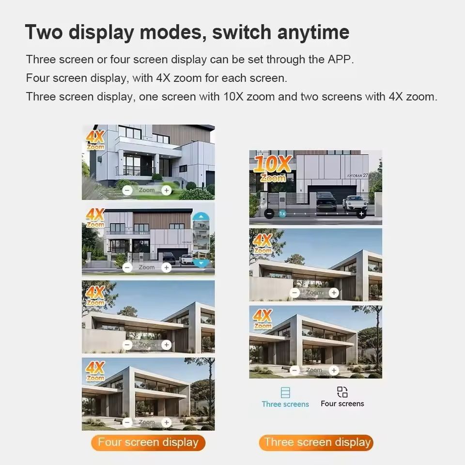 20MP Outdoor WiFi Security Camera with 10X Zoom and Auto Human Tracking