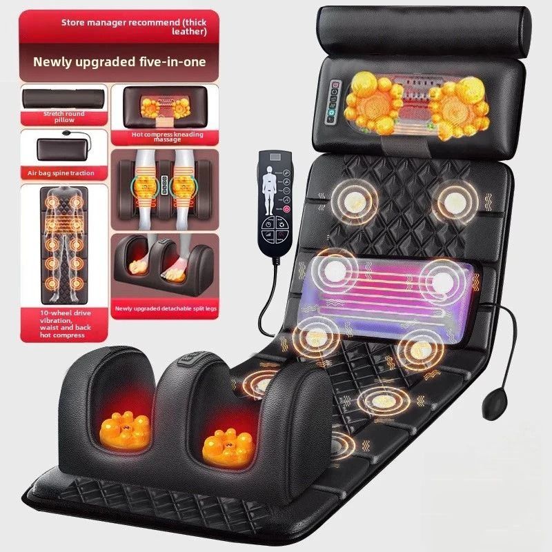 Electric Full Body Massage Mattress with Heating and Hand Control