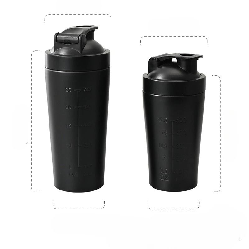 Stainless Steel Protein Shaker Bottle with Mixing Ball Leak Proof Gym Water Bottle
