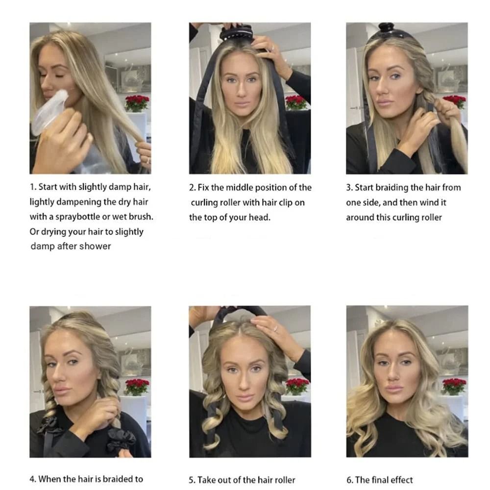 Heatless Curling Rod Headband – No Heat Hair Curlers