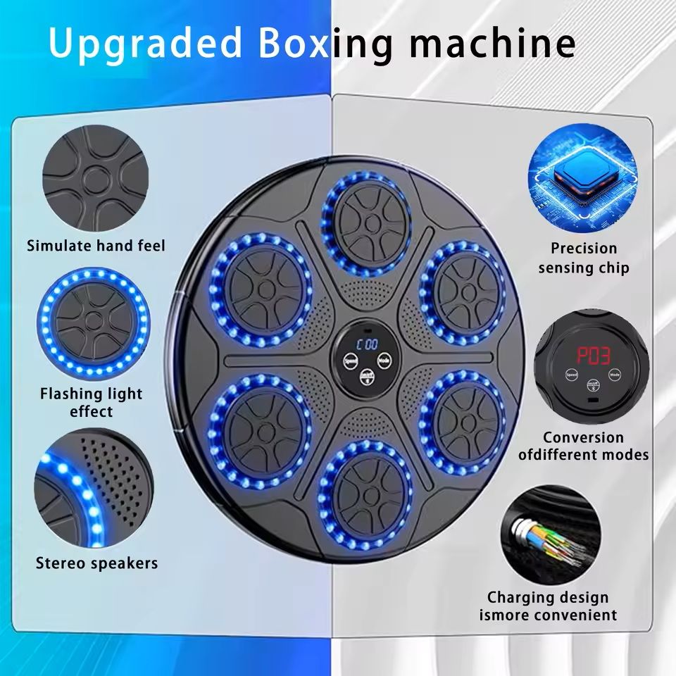 Smart Bluetooth Music Boxing Trainer Wall Mounted Punching Target