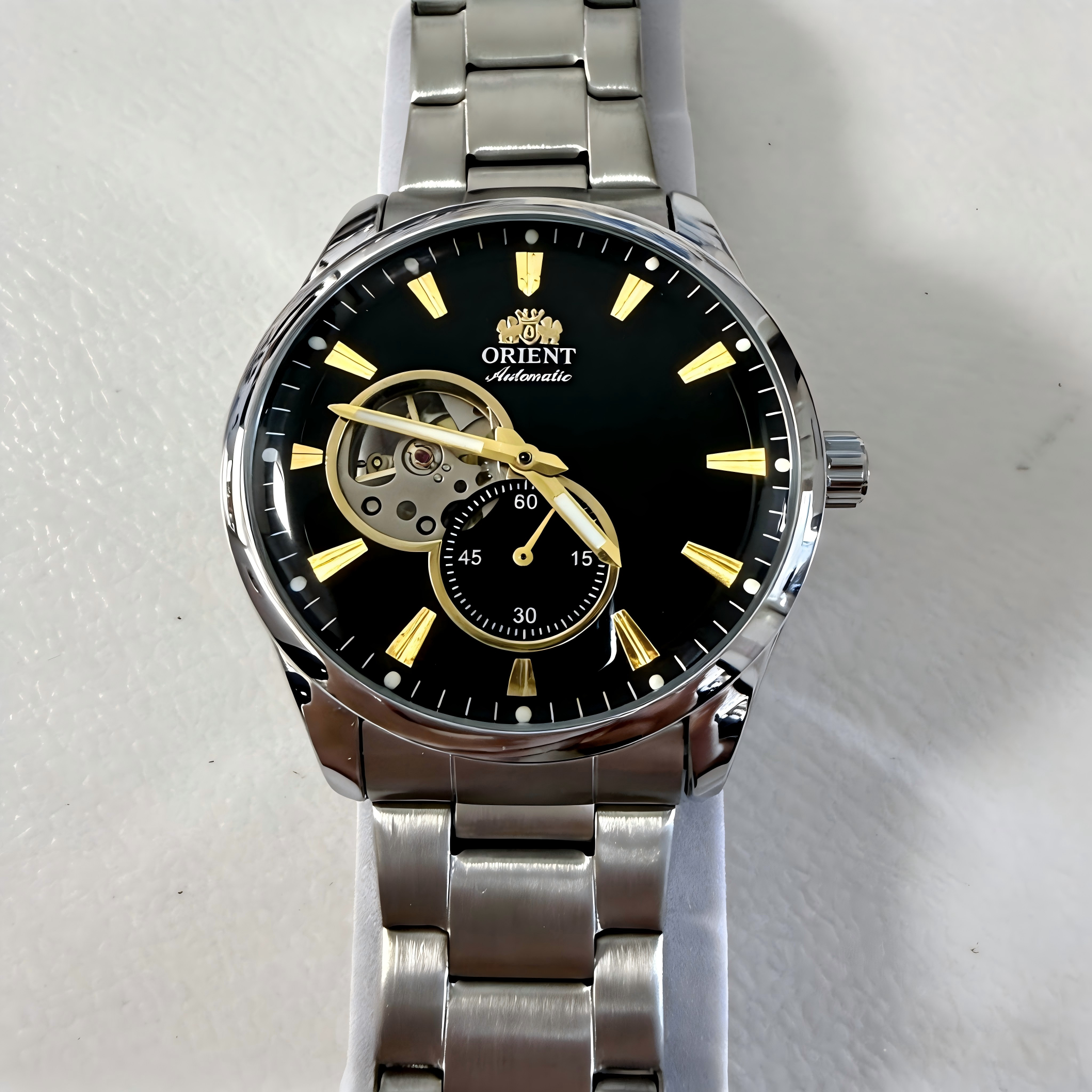 Premium Men Skeleton Dial Business Automatic Mechanical Stainless Steel Watch