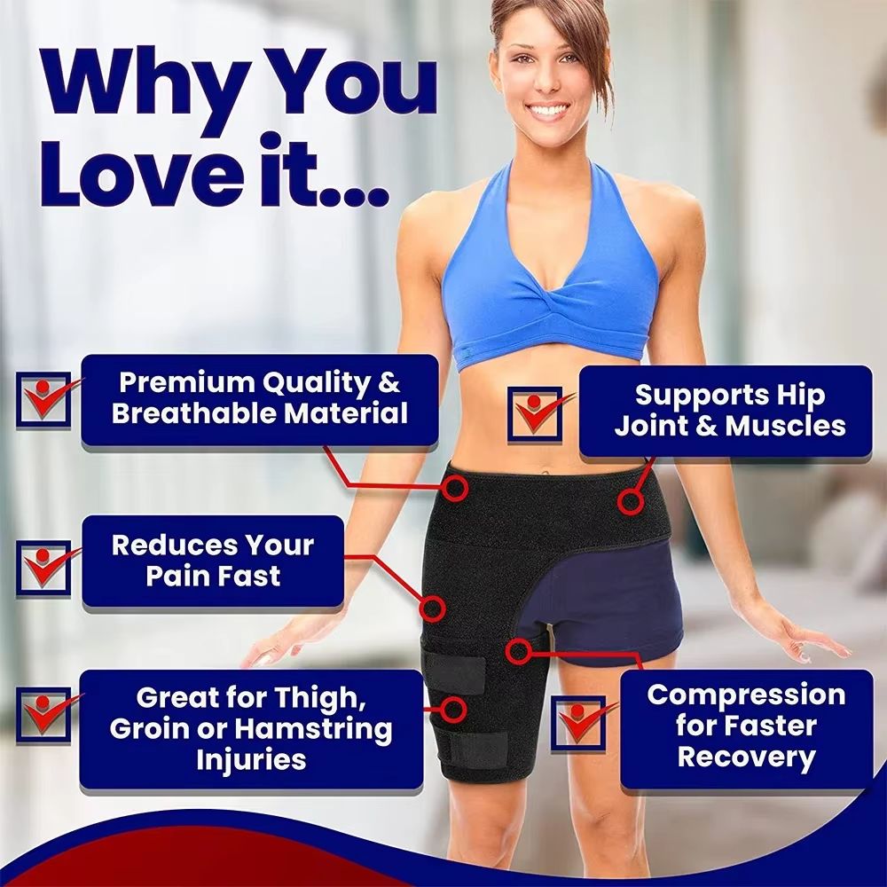 ProFlex Hip & Thigh Compression Wrap – Hip Compression Support for Sciatica, Groin, Hamstring & Quad Relief