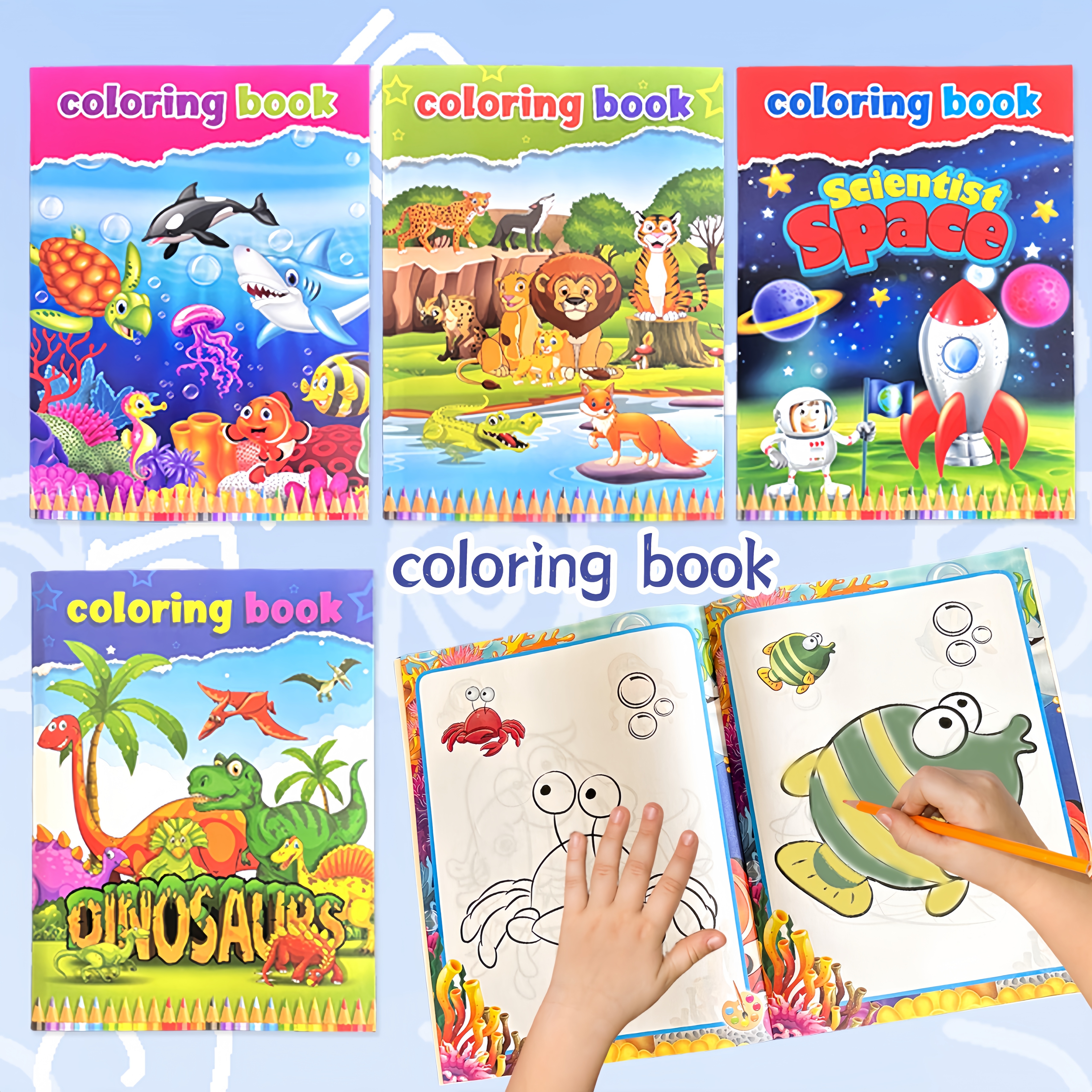 Childrens Drawing Book, Educational Toy, Color Filling Graffiti Picture Book, Creative Gift for Concentration