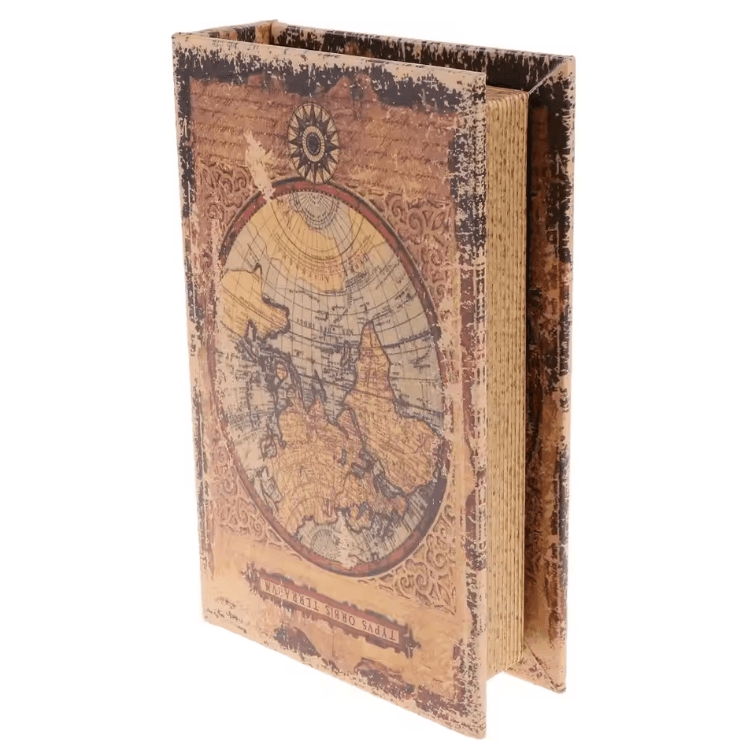 Vintage Decorative Storage Book Box – Hidden Jewelry & Key Organizer Case