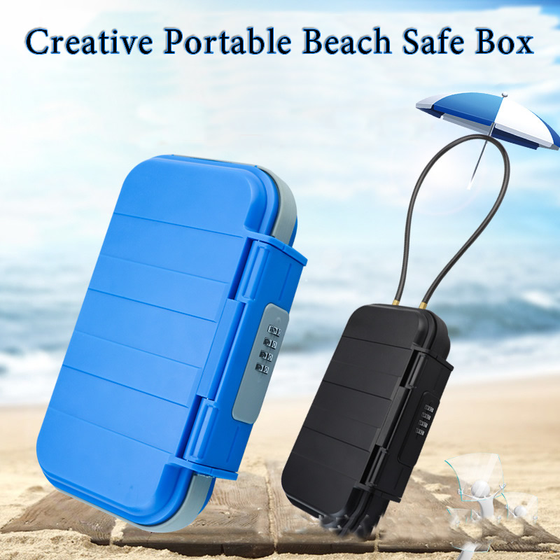 Portable Beach & Sports Security Safe Box with Digit Lock