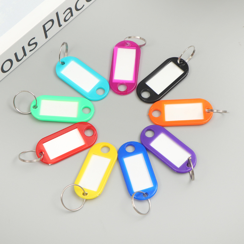 Plastic Key Tags Colorful Labels for Hotels Mark Tags Handwritten