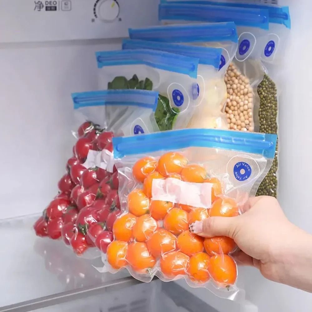 Nexus Vacuum Vault | Reusable Air-Valve Sealing Food Bags & Manual Preservation Pump