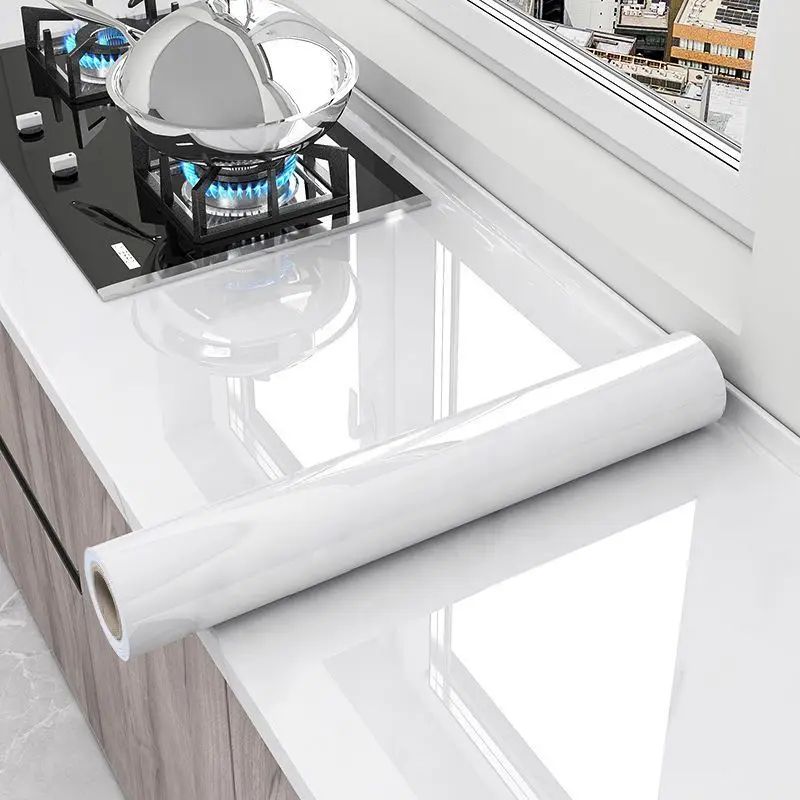 80cm Kitchen Backsplash Sticker Roll - Oil-Proof Wallpaper with Heat-Resistant, Waterproof Self-Adhesive Shield