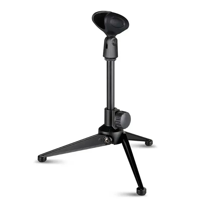 Universal Adjustable Mini Desktop Microphone Stand | Portable Tripod Mic Holder
