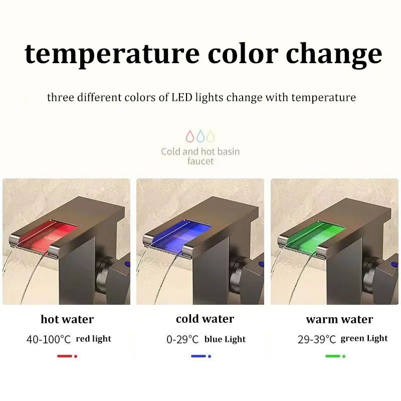LED Waterfall Basin Faucet