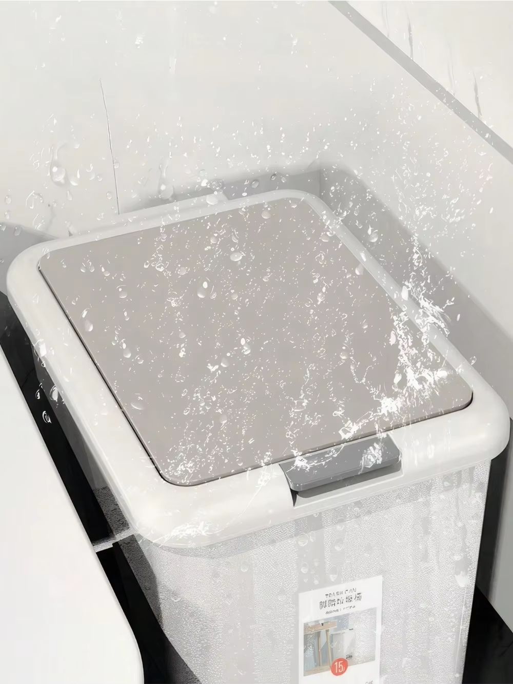 Plastic Foot Pedal Trash Can – Hands-Free Bathroom & Kitchen Waste Bin