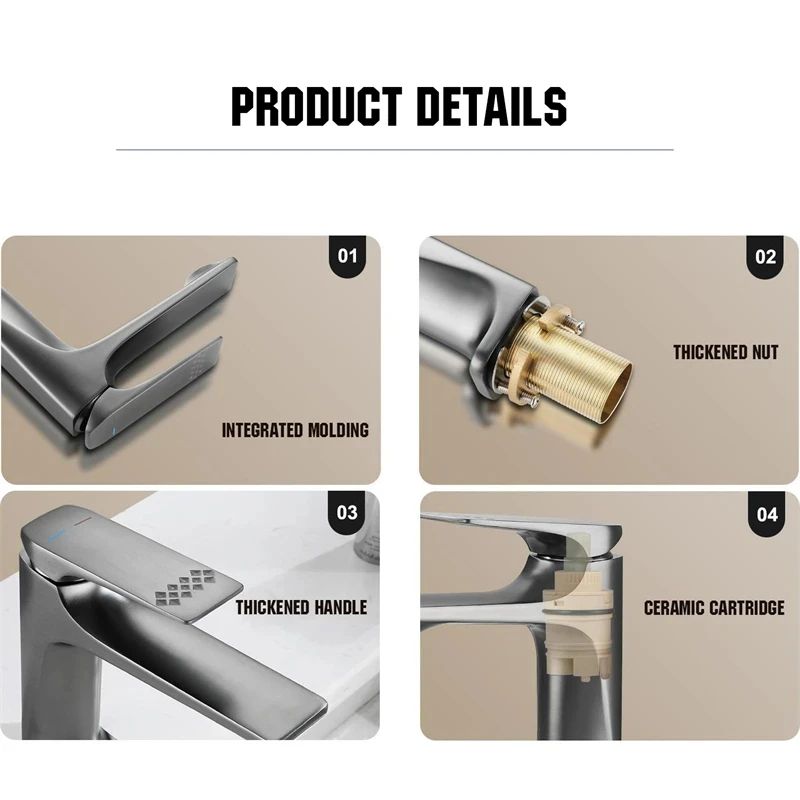 Modern Brass Mixer Bathroom Sink Faucet