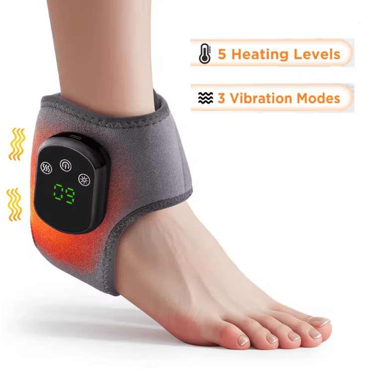 ThermaPulse 2 in 1 Heated Wrist Massager with Adjustable Temperature and Vibration Therapy