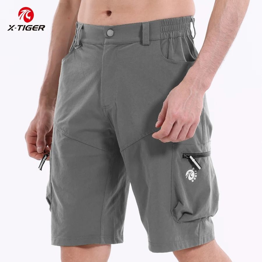 Mens Loose Fit Mountain Bike Shorts with Multiple Pockets for Riding and Outdoor Training
