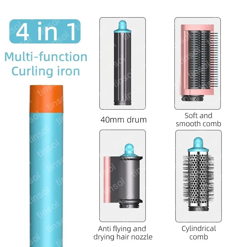 6 in 1 Multi Function Hair Dryer Styling Kit with Curling and Volumizing Attachments
