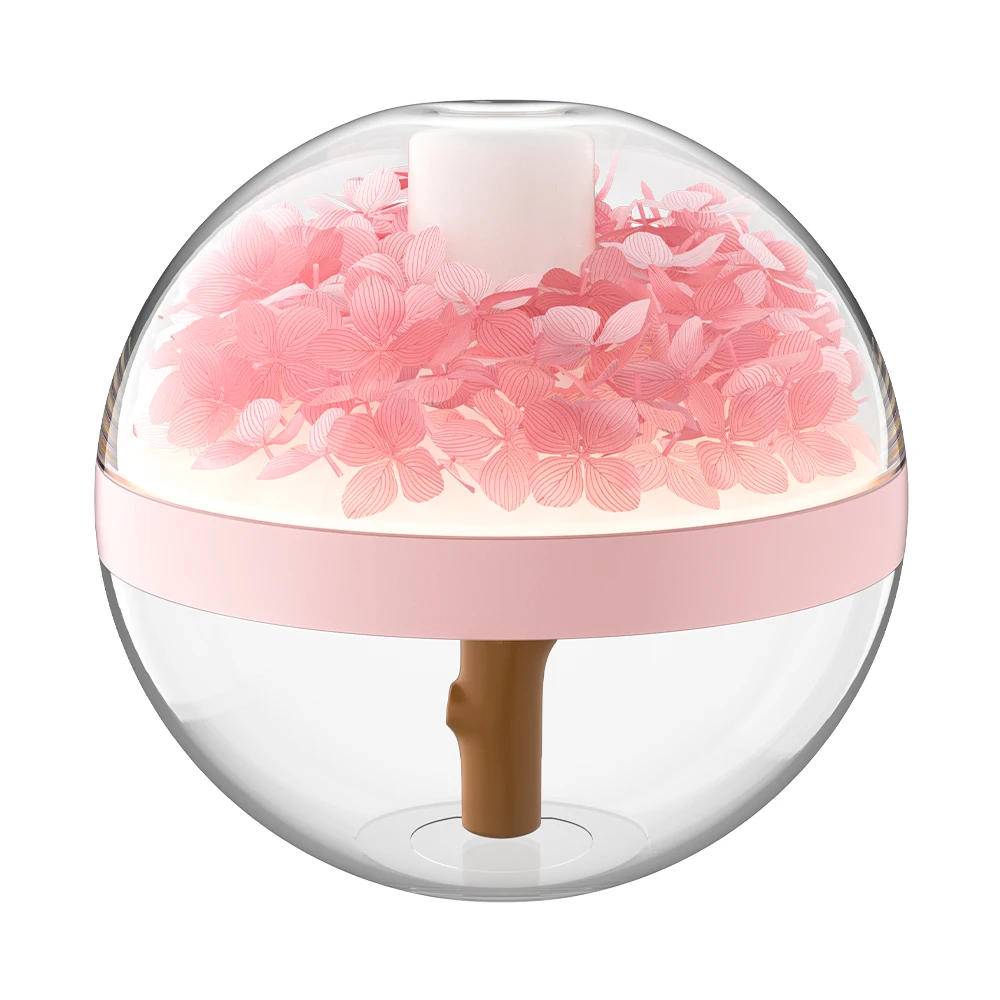 Flower-Shaped USB Humidifier with LED Mist Maker, Home Air Hydration