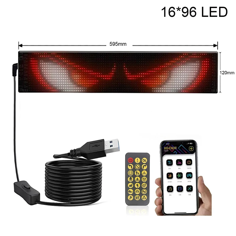 Car/Truck RGB Bluetooth Panel Lamp, LED Matrix Pixel Lights, Programmable Bluetooth App Control, Flexible Display Light