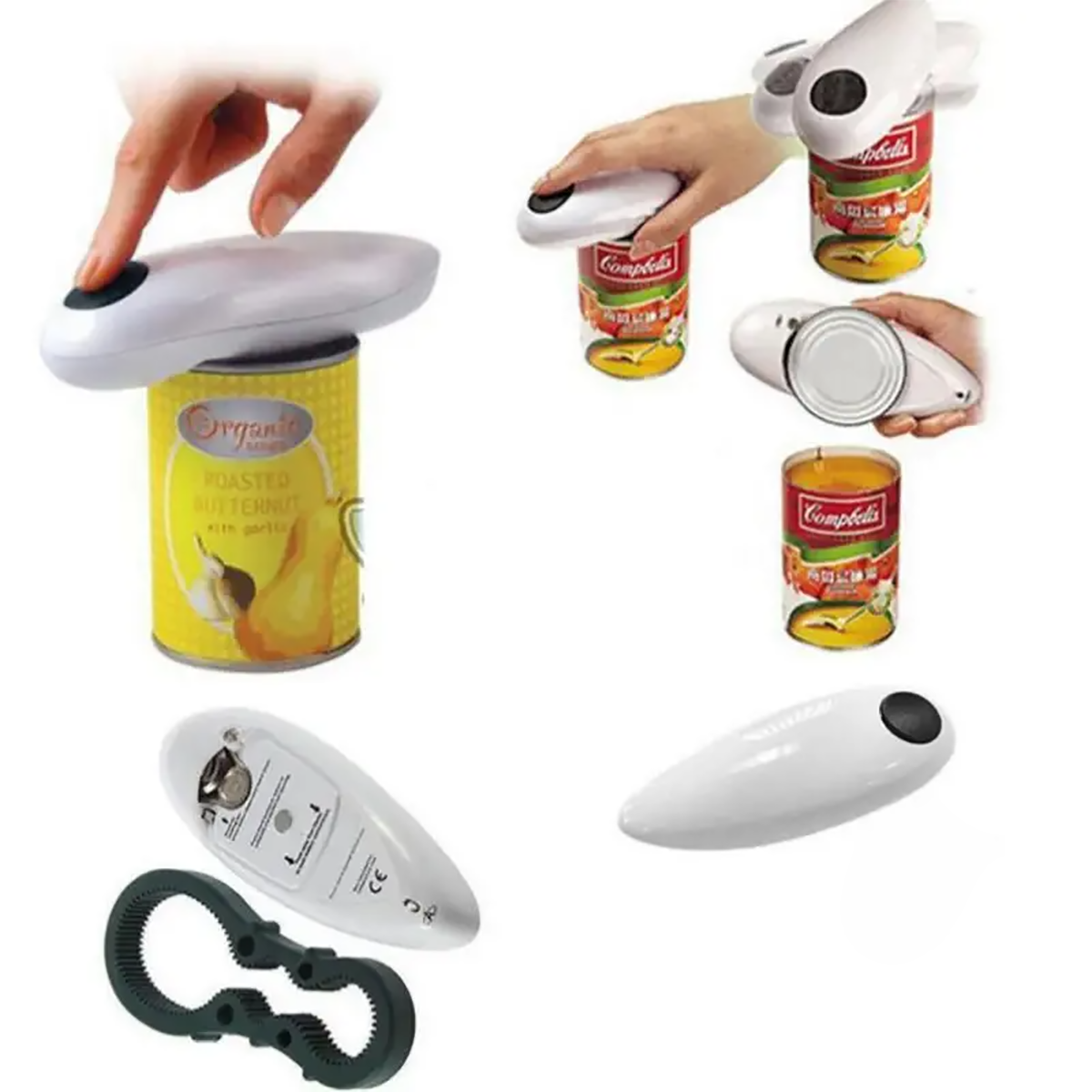 Electric Can Opener Easy to Use with Bottle Opener Complimentary