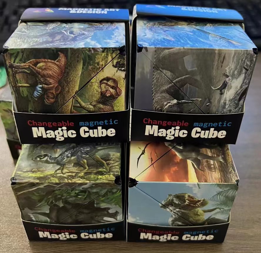 Shasibo Magnetic Cubes, Magic Infinite Cosmic Cube, Changeable Magnet Fidget Cubes, AntiStress Flip Cubic Puzzle Toy