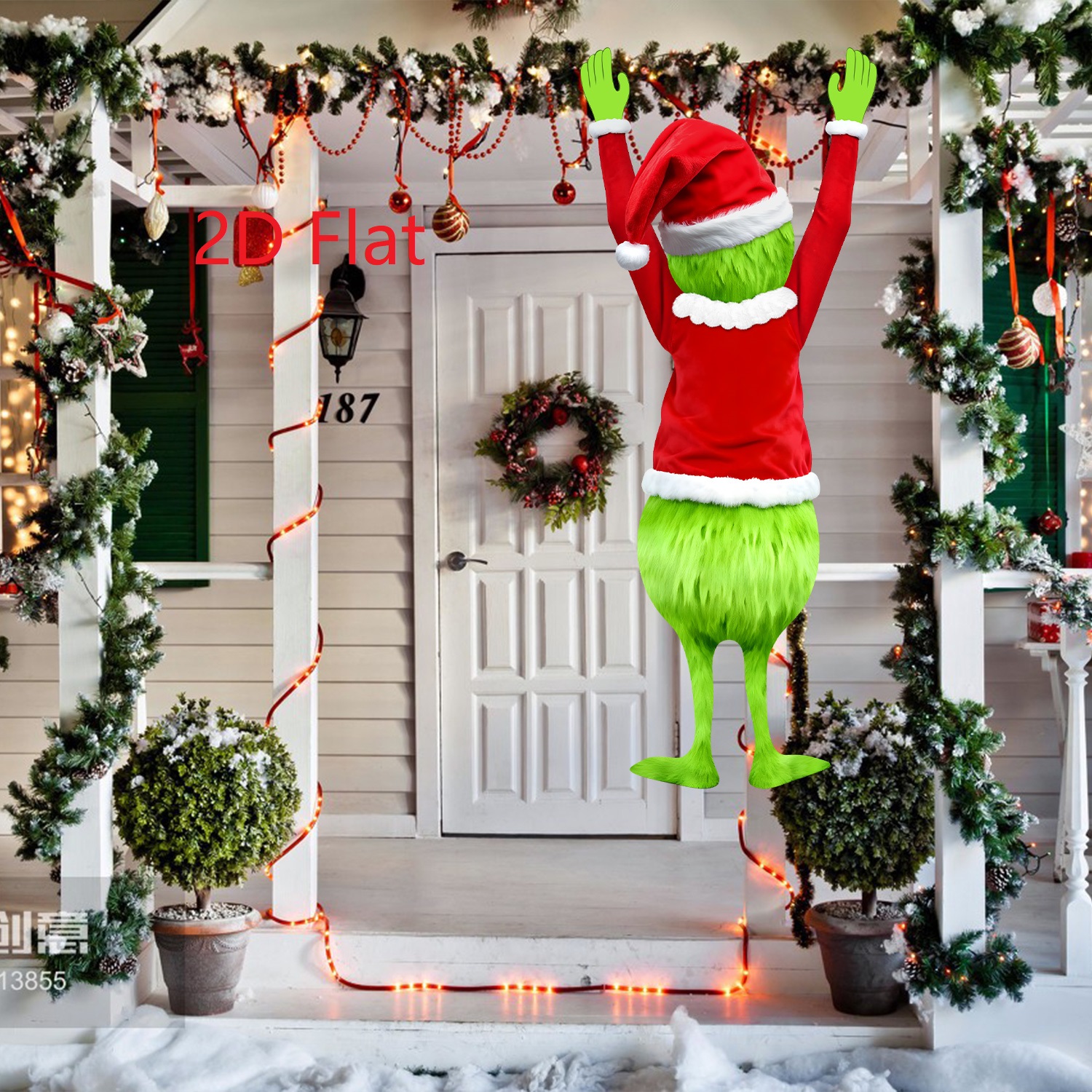 Christmas Green haired man Hanging Christmas Decoration, Merry Gift for Holiday indoor outdoor fun Decor Hanging gift