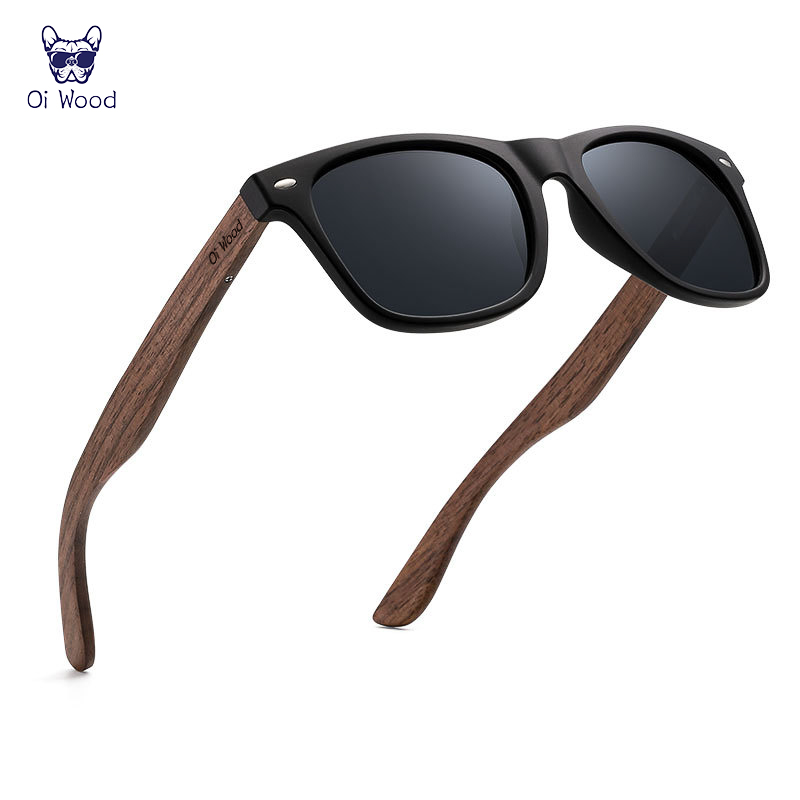 Wood Brand Natural Wooden Sunglasses for Men, Polarized Fashion Sun Glasses with Original Wood & Frames