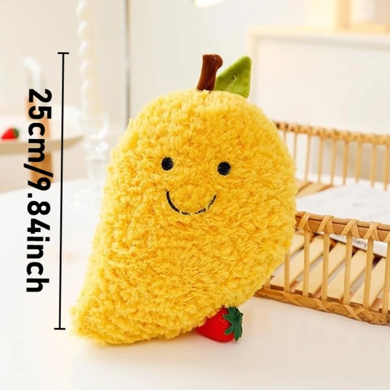 Stuffed Fruit Toys, Cute Mango, Watermelon, Avocado, Strawberry, Sensory Gift for Birthday, Fun Plush Decor