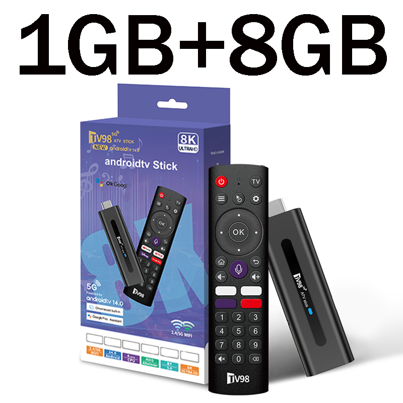 TV98 8K Android TV Stick with Dual WiFi6 and Voice Remote Streaming Player