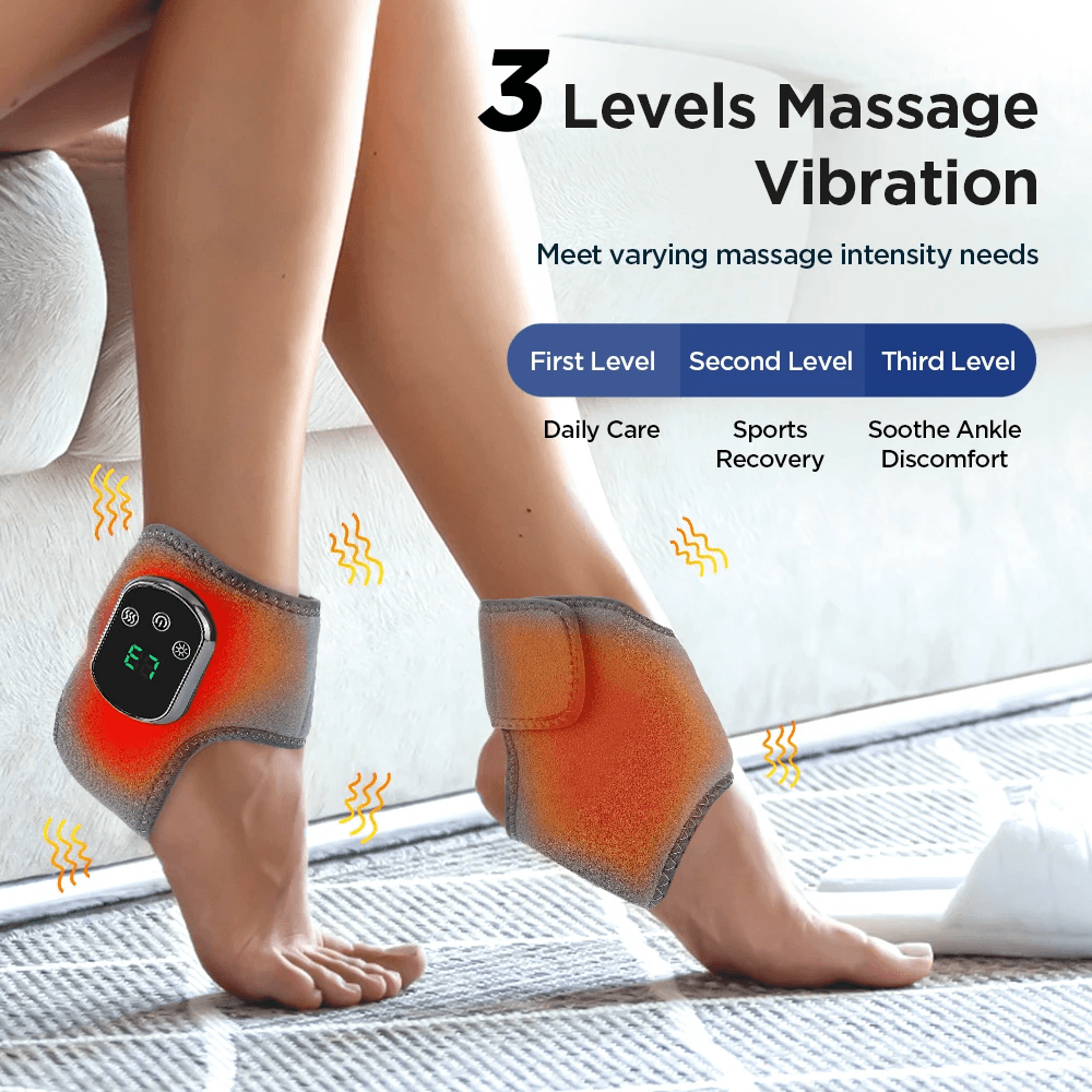 Electric Ankle Massager with Vibration & Infrared Heat – Muscle Relaxation & Joint Pain Relief Support