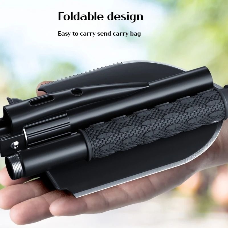Multifunctional 3-in-1 Tactical Garden Shovel – Essential Survival & Camping Tool