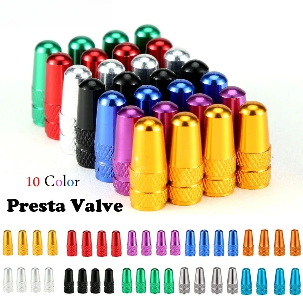 Aluminum Presta Valve Caps 4PCS for Road MTB Bike