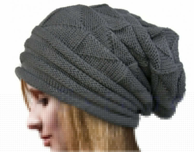Oversized Winter Hat, Knitted Baggy Beanie for Women Slouchy Ski Cap & Warm Wool Skullies Unisex